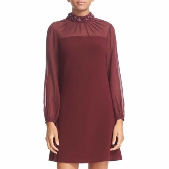 ted baker oxblood dress